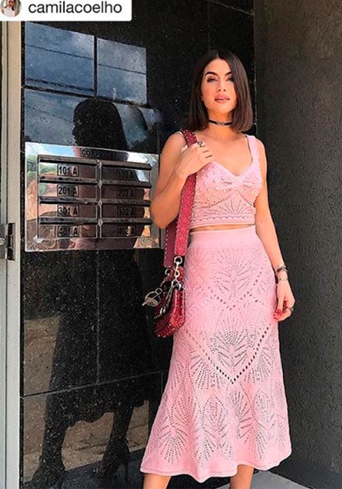 Saia Tricot Renda Midy