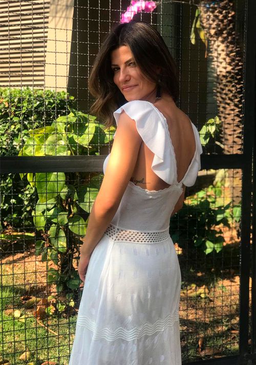 Vestido Tricot Midy Tela Poá Brisa do Mar