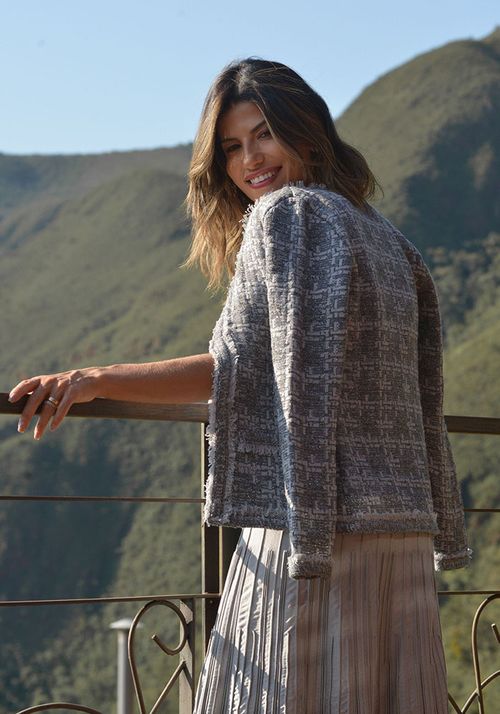 Casaco Tricot Chanel Franja