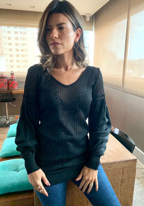 Max Pull Tricot Rendado Elo