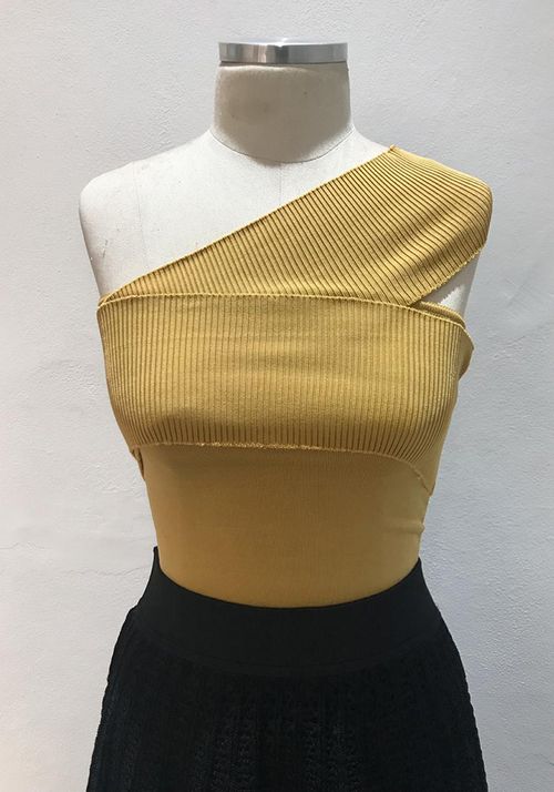 Cropped Tricot Alça Transpassada