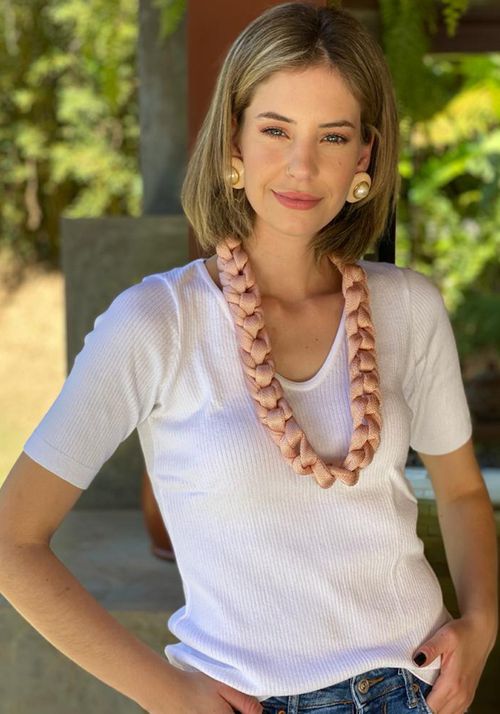Colar Tricot Elo Correntes Longo