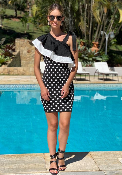 Vestido Tricot Bandagem Poa Anne