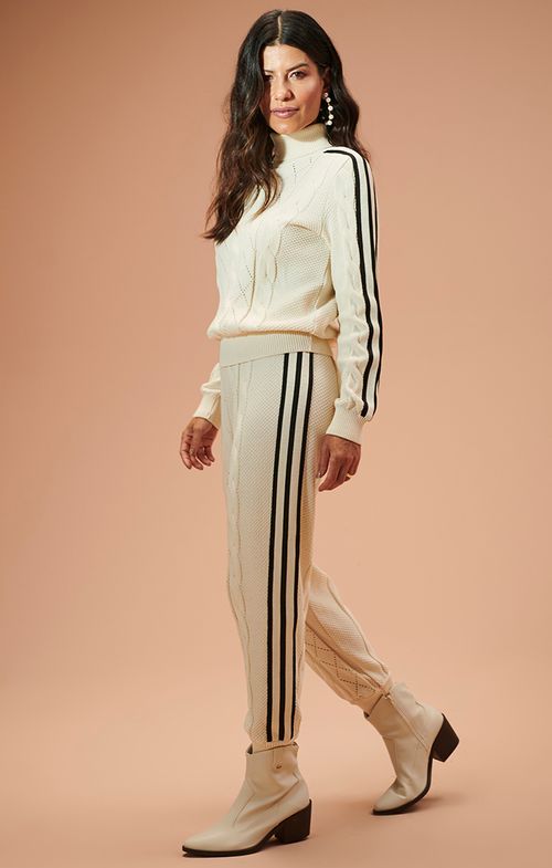 Calça Tricot Bomber Faixa Sport