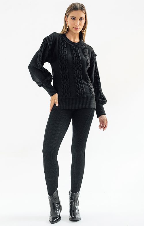 Look Tricot Relevo Nervuras