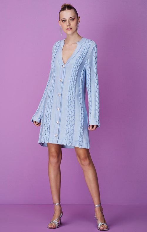 Max Casaco Tricot Tranças Relevo
