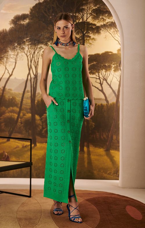 Look Tricot Mandala Botões