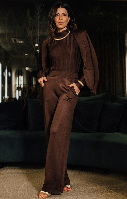 Look Tricot Alfaiataria Canelado