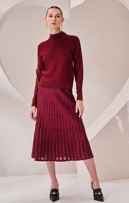Look Tricot Gola Plissada