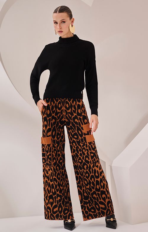 Look Tricot Cargo Onça