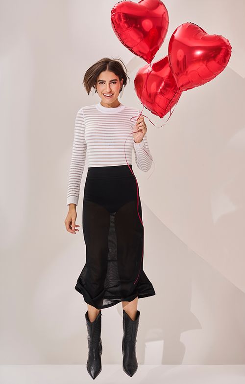 Look Tricot Transparencia Listras