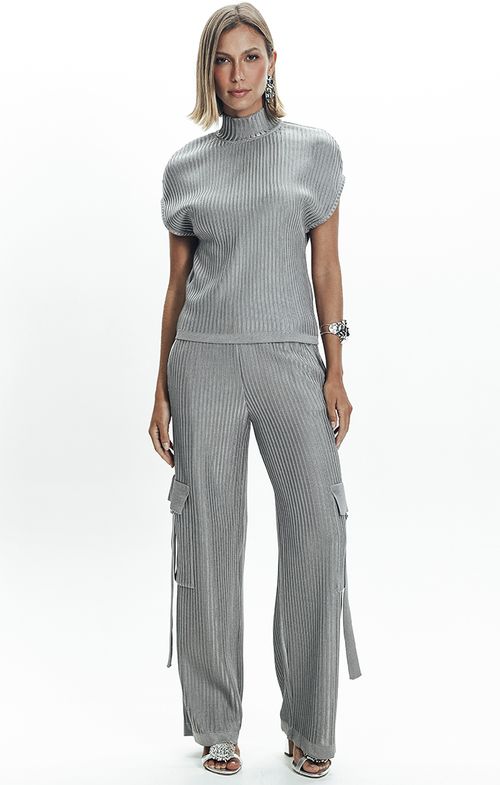 Look Tricot Canelado Cargo