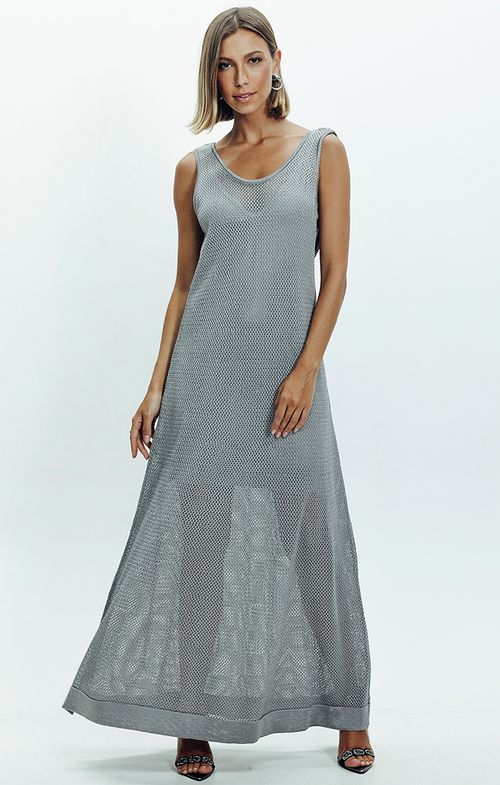 Vestido Tricot Max Midy Gola Boba Costas