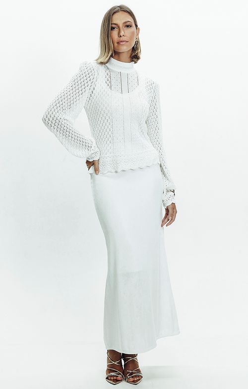 Saia Tricot Longa Reta Basic