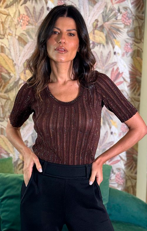 Blusa Tricot Nervuras Shine