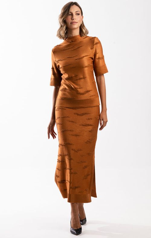 Saia Tricot Midy Texturas