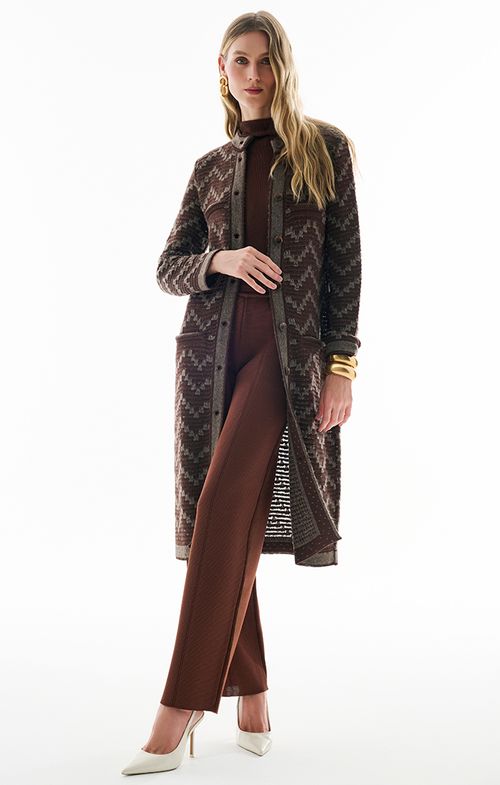 Max Casaco Tricot Zig Fio Londres