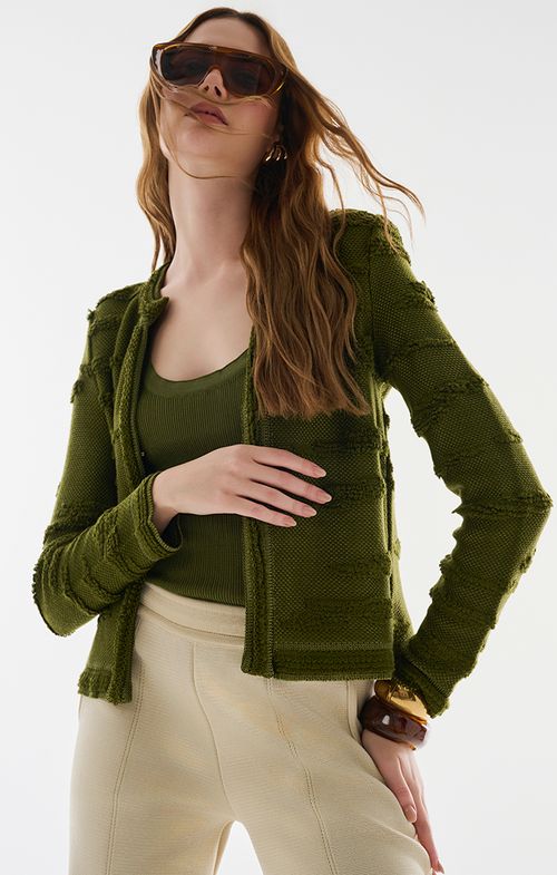 Casaco Tricot Chanel Texturas