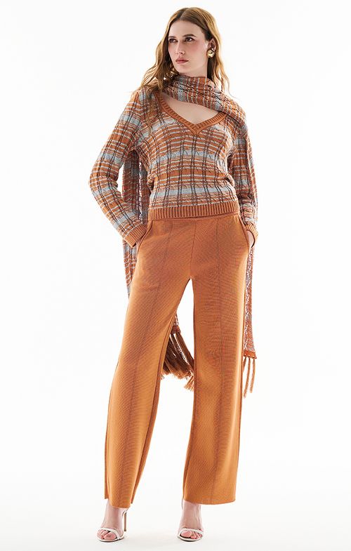 Look Tricot Tranças Shine Franjas