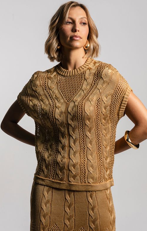 Blusa Tricot Manga Japonesa Tela Tranças