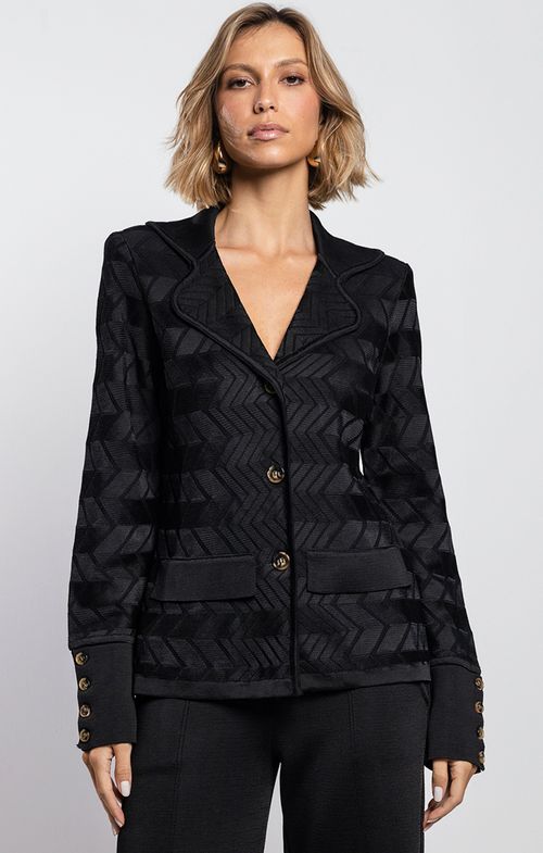 Blazer Tricot Zig Botões