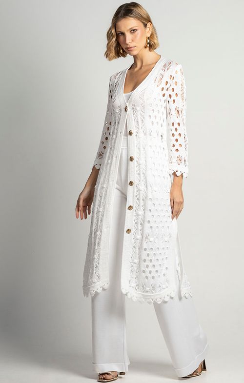 Cardigan Tricot Max Furos Botões