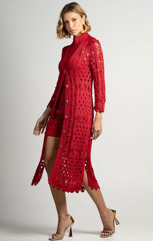 Cardigan Tricot Max Furos Botões