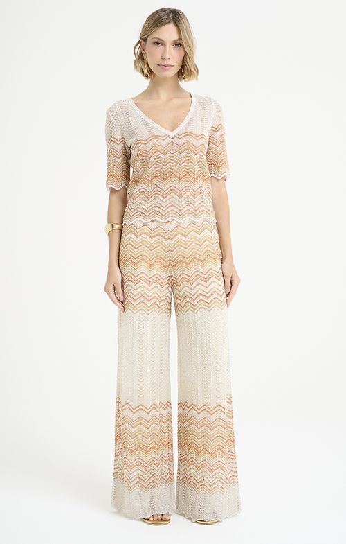 Blusa Tricot Decote V Color