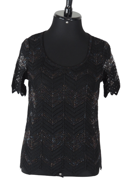 Blusa Tricot Listras Furos Shine