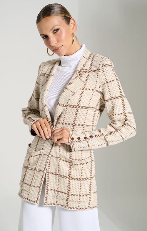 Look Tricot Xadrez Canelado Basic