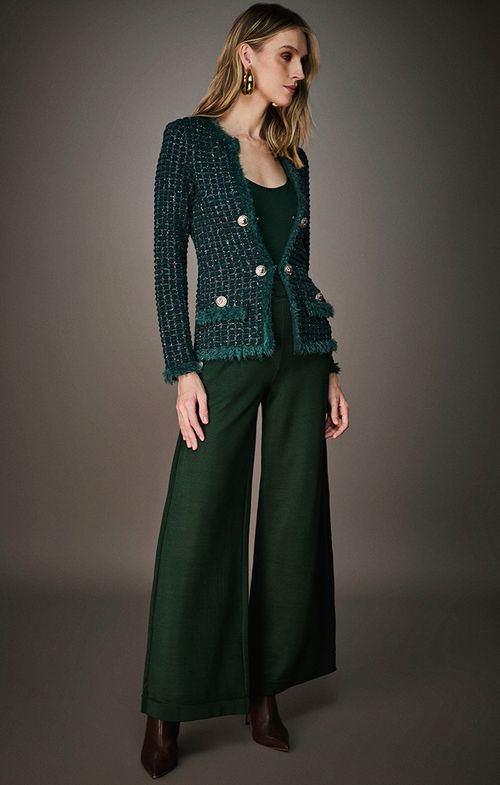 Look Tricot Tweed Botões