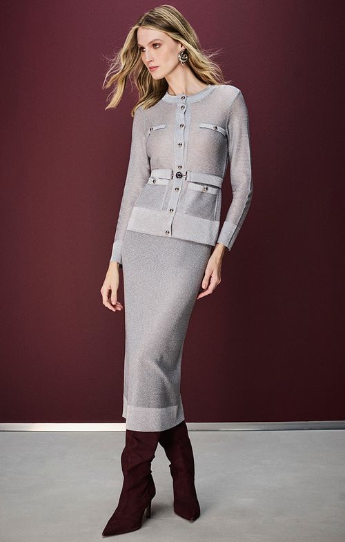 Look Tricot Tela Botões