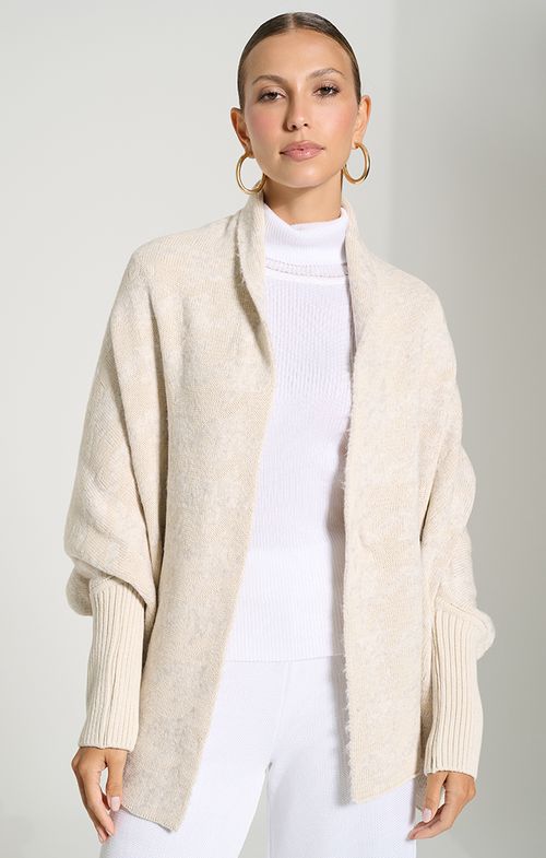 Pelerine Tricot Pied de Poule