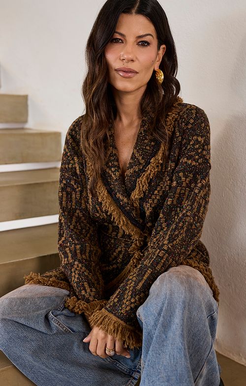 Casaco Tricot Tribal Cinto