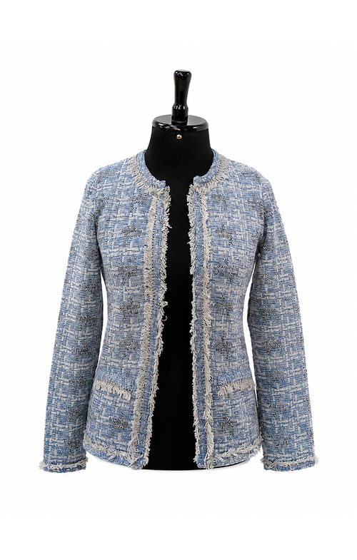 Casaco Tricot Chanel Franja