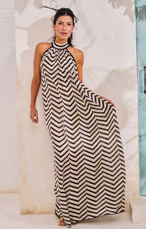 Vestido Tricot Longo Godê Missoni Cinto